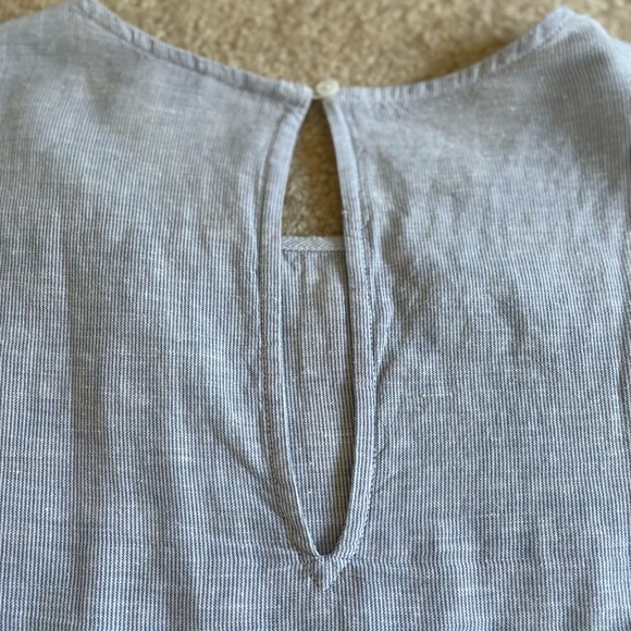 Express Blue And White Striped Bell Sleeve Blouse- Size S - Picture 9 of 14